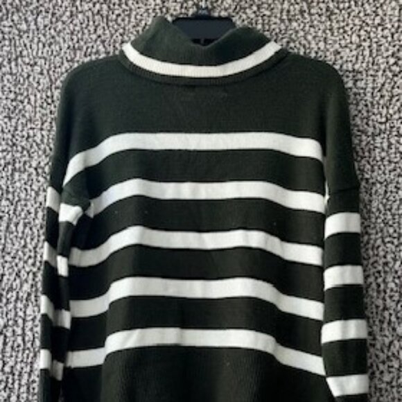LUXE BY TRICOT Striped Long Sleeve Turtleneck Sweater - Picture 7 of 8